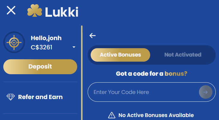 Lukki Casino Canada Bonus